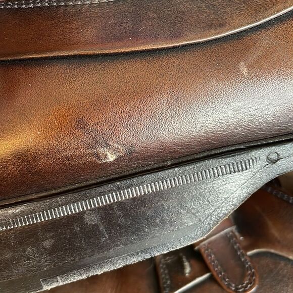 Vtg Salvatore Ferragamo‎ “Rigo” dark brown calf dress shoes with side buckle main image 12